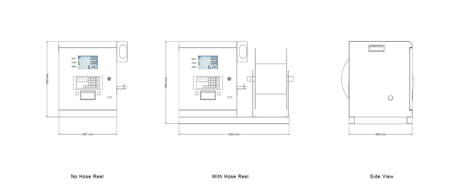 fuel dispenser size fuel dispenser size